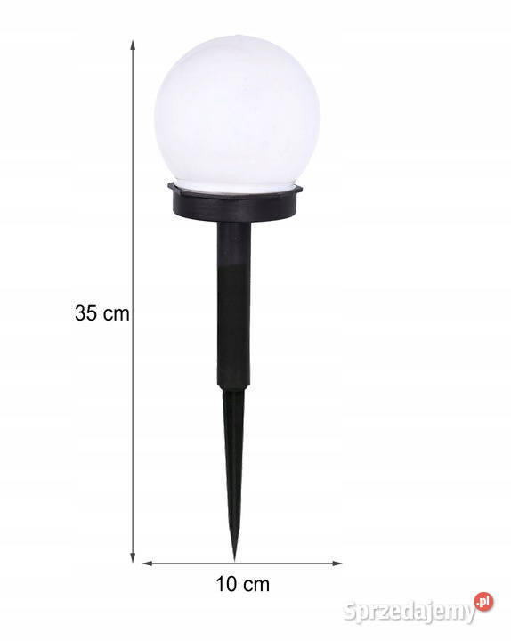 6xLampa SOLARNA LED Ogrodowa solar KULA biała podkarpackie