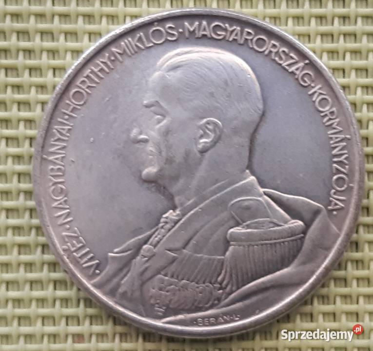MonetaNumizmatKopia 5 PENGO 1939 ADMIRAŁ HORTHY mazowieckie Pruszków