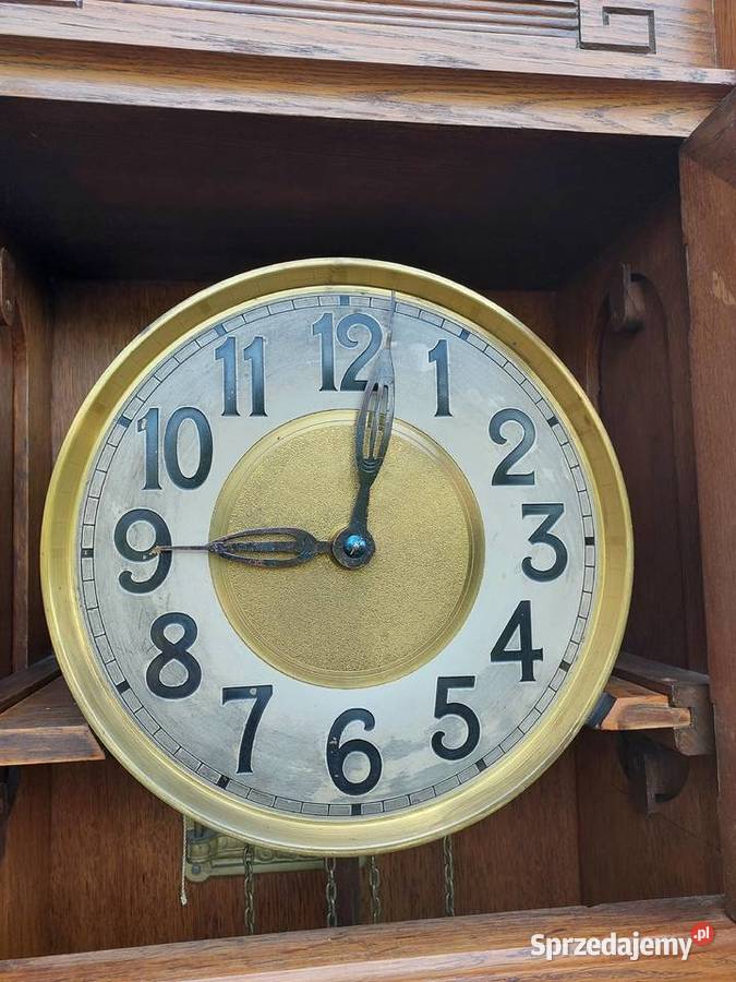85 Stary zegar podłogowy secesja otwarty stojący