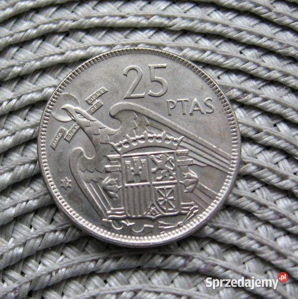 Hiszpania 25 Peso 1957r Gen Franko Numizmatyka Numizmatyka