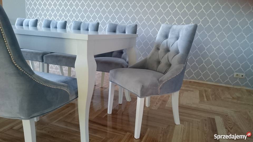 CHESTERFIELD krzesło eleganckie pikowane z Starogard Gdański