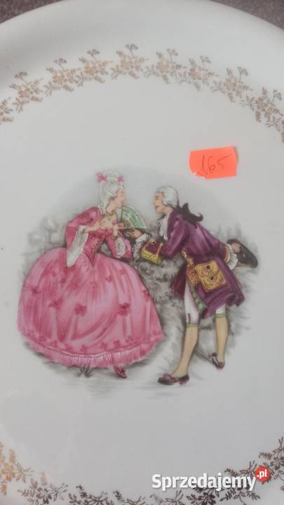 Patera ze scenką dworską Syg Porcelain de France Gdańsk