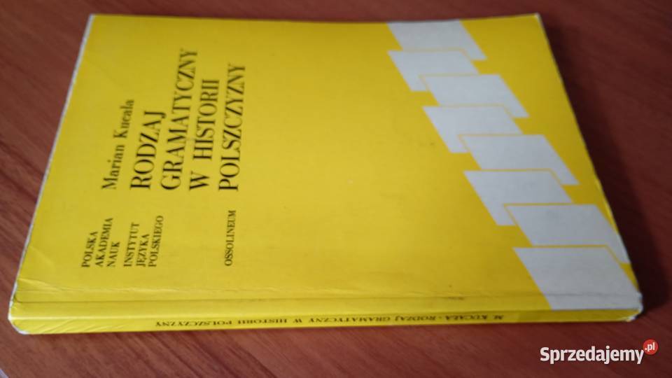 Rodzaj gramatyczny w historii polszczyzny Marian sprzedam