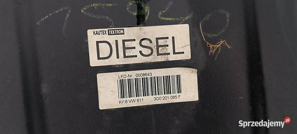 ZBIORNIK PALIWA VOLKSWAGEN PHAETON 3D0201085F Lipno