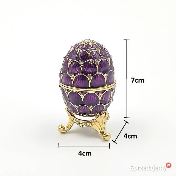 Jajko jajo faberge pojemniki szkatułka fiolet Zawiercie