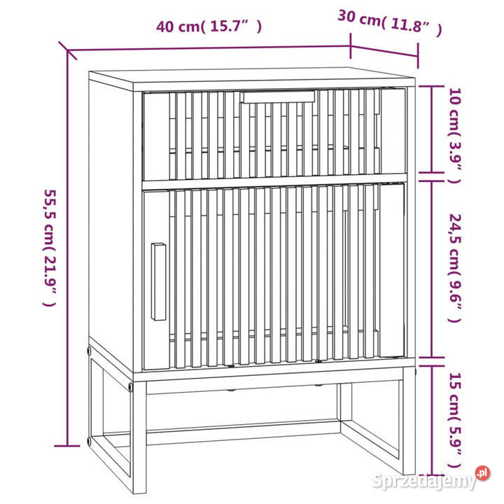 Szafka nocna 40x30x555 materiał drewnopochodny sprzedam