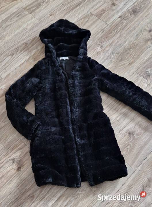 futro futerko płaszcz z futra z kapturem 36 S Kraków