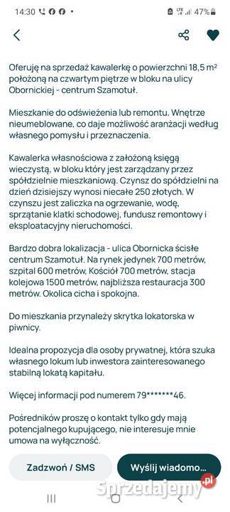 Mieszkanie Szamotuły kawalerka w centrum sieć wielkopolskie