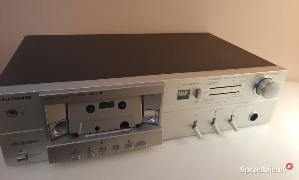 Telefunken RC 100cassette deckUSZKODZONY czytaj Piasek