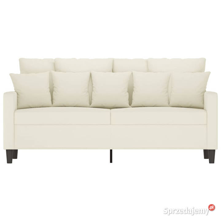 Sofa 2osobowa kremowy 140 tapicerowana aksamitem Meble sprzedam