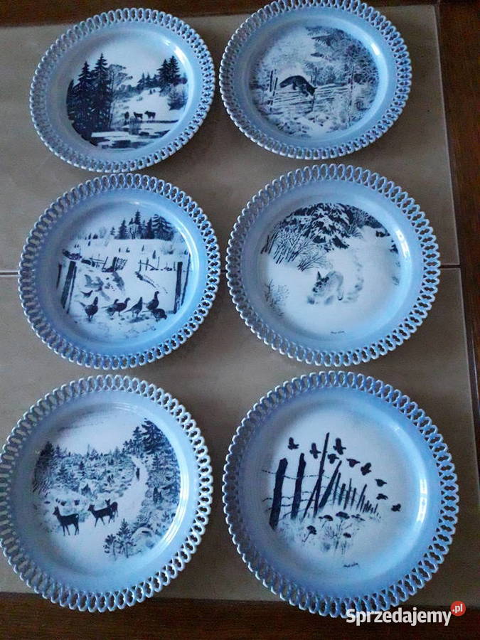Zestaw talerzy dekoracyjnych Bing Grndahl lata lubelskie Janów Lubelski