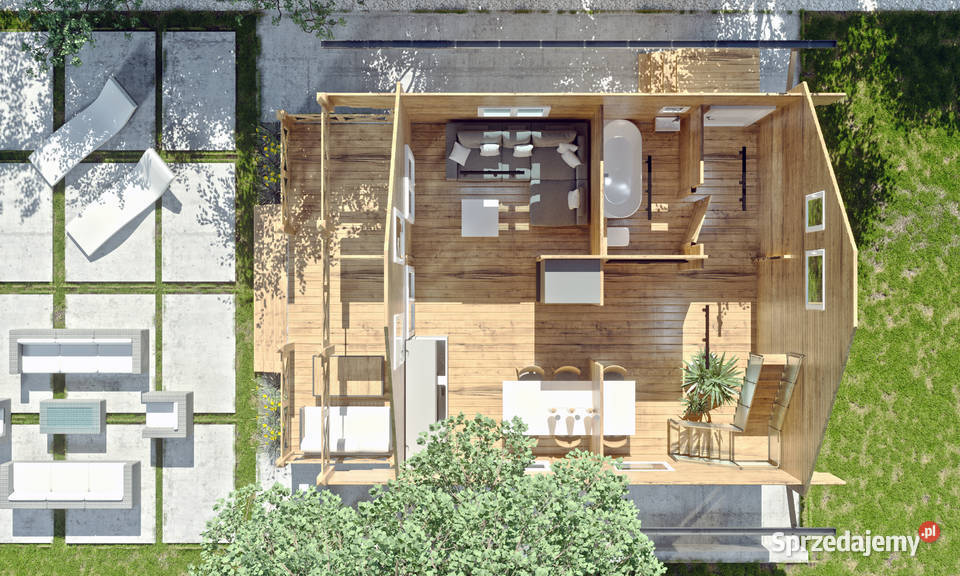 Dom drewniany z bali skandynawskich LIZBONA Miłosław sprzedam