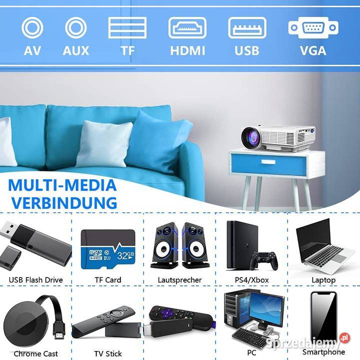 Projektor DRQ HI04 z HDMI Szczecin