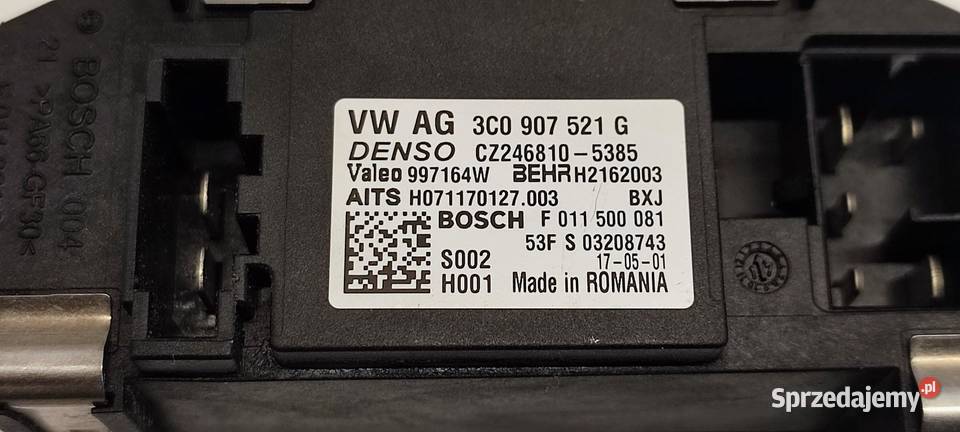 AUDI Q3 8U REZYSTOR DMUCHAWY 3C0907521G osobowe