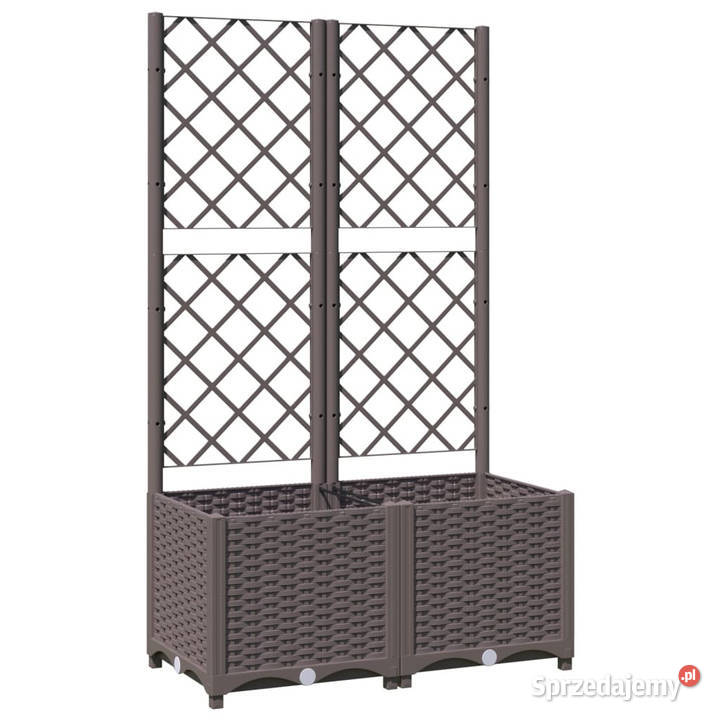 Donica ogrodowa z kratką brązowa 80x40x136 PP Warszawa sprzedam