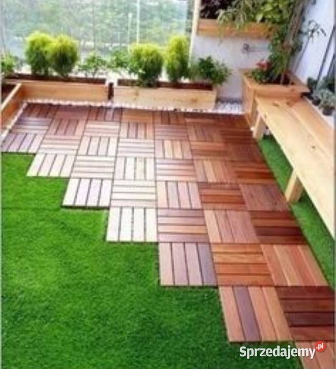 Płytki tarasowe z naturalnego drewna Poznań