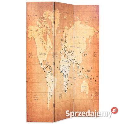 vidaXL Składany parawan 120x170 mapa świata Warszawa