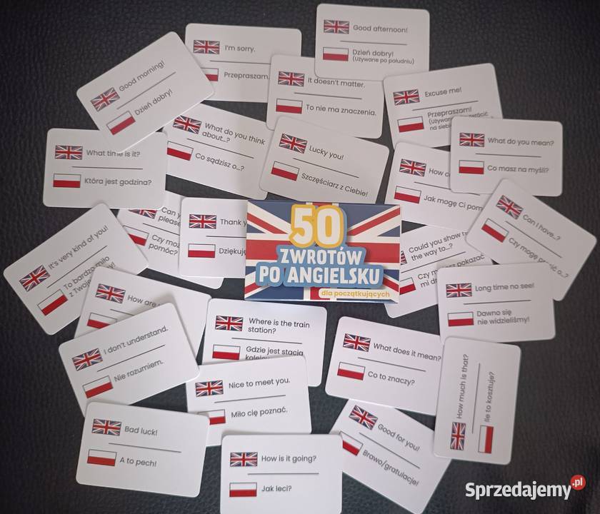 Język angielski karty do nauki Warszawa