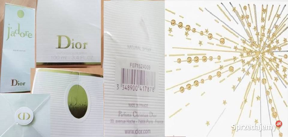 Jadore Dior 100 ml perfumy nowe w opakowaniu Dior Kielce sprzedam