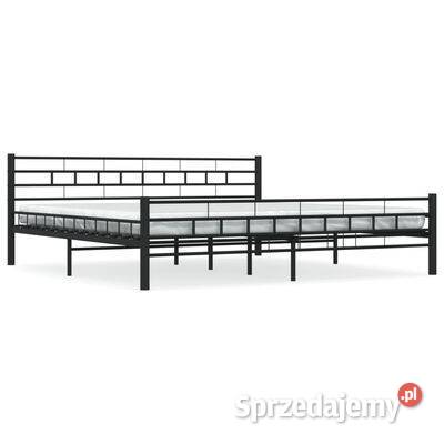 vidaXL Rama łóżka czarna stalowa 200 x 200 sprzedam