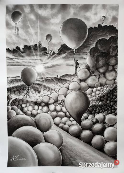 Rysunek rękodzieło artystyczne pejzaż