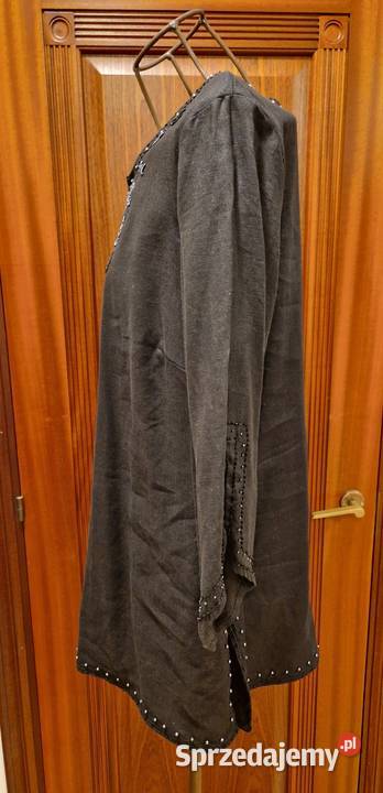 TUNIKA koszula indyjska z lnu 100 czarna haft i Lublin