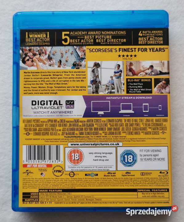 The Wolf of Wall Street Wilk Z Wall Street Blu-ray Wytrzyszczki