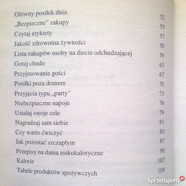 Podręczny słownik kalorii Książka mazowieckie