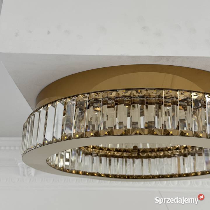 Plafon kryształowy lampa sufitowa glamour złota Warszawa
