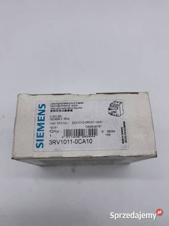 Siemens 3RV10110CA10 Rozłącznik Warszawa sprzedam