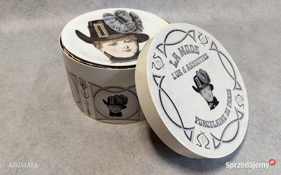Porcelaine De Paris Zestaw talerzy Kapelusze Dobrzany