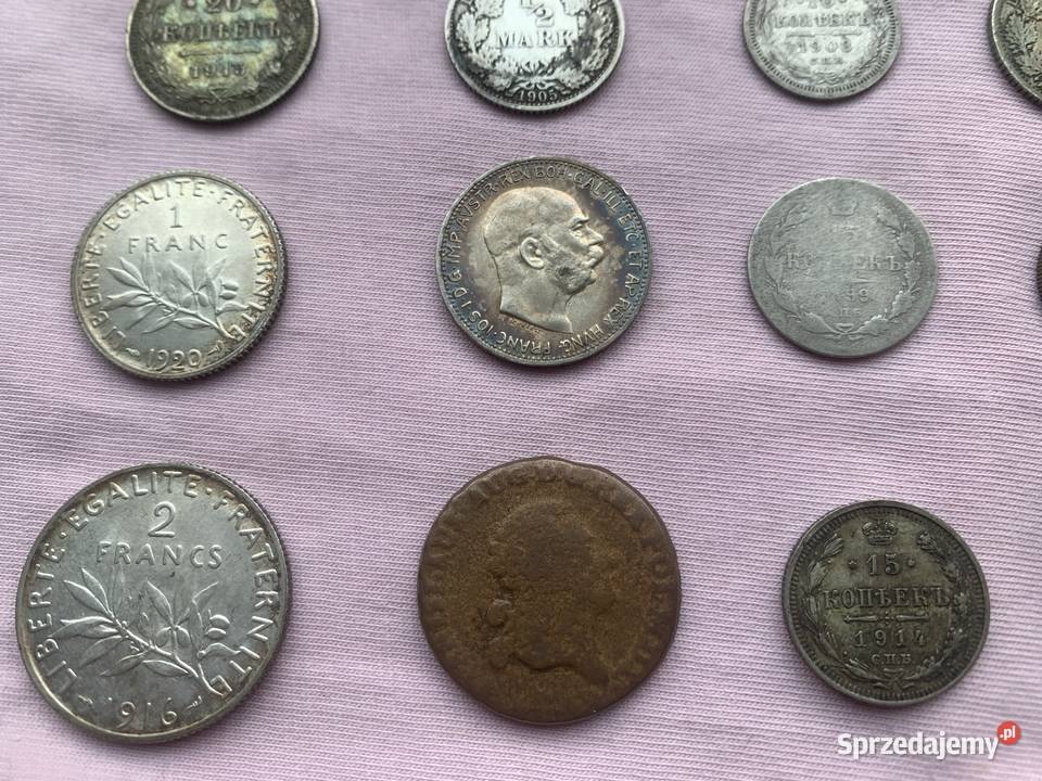 Monety Polski zagranica głowa kobiety Łowicz