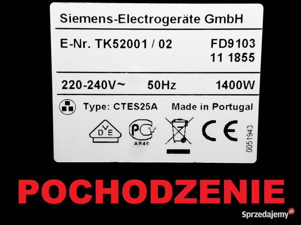 Obudowa lewa do ekspresu Siemens Surpresso Bydgoszcz sprzedam