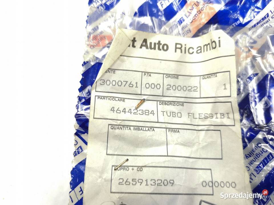 PRZEWÓD CHŁODNICY WODY FIAT BRAVO BRAVA 9598 ORI