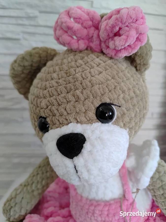 Miś ręcznie robiony handmade DOSTĘPNY RĘKI Rękodzieło śląskie Myszków sprzedam