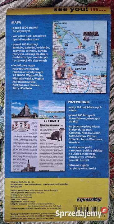 Polska atrakcje turystyczne 1685 000 mapa Kraków sprzedam