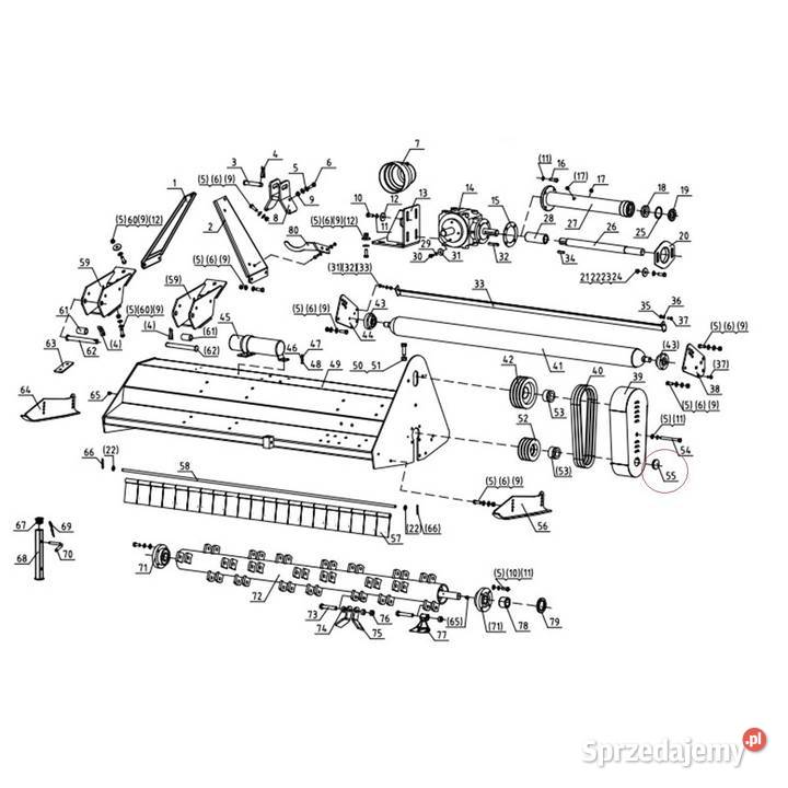 Zaślepka osłony pasków 45 mm EFGCK 4FARMER Rolnictwo Tajęcina