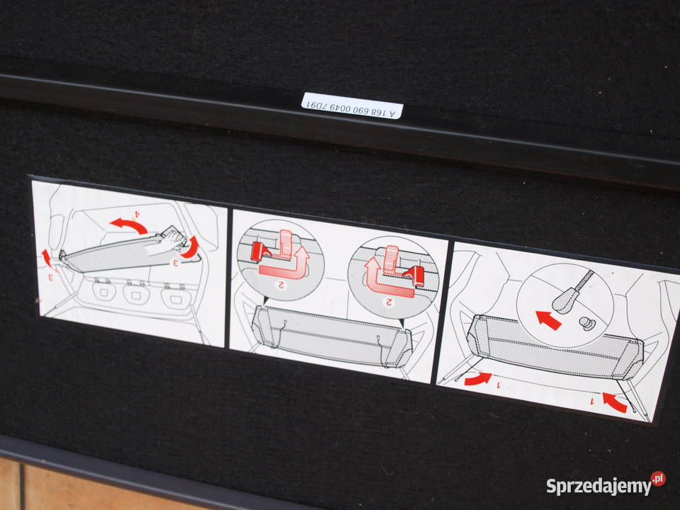 Mercedes A klasa W168 półka roleta bagażnika tył Kalisz