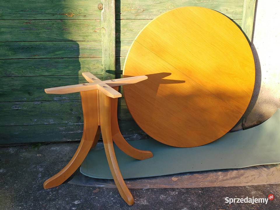 Stół okrągły rozsuwany drewniany Dom i Ogród Wrocław