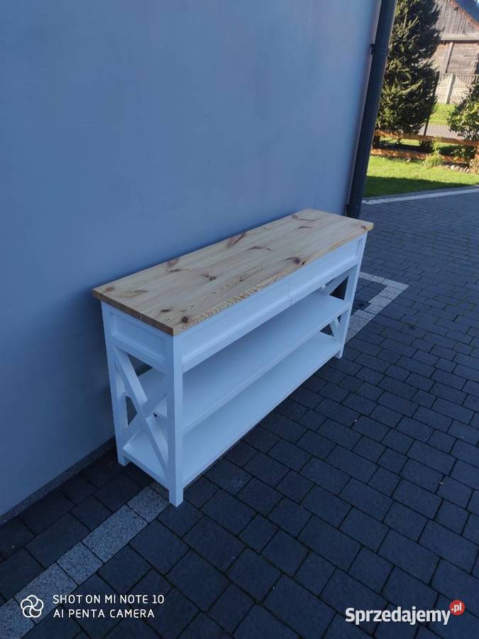 Konsola drewniana styl prowansalski Szafy, regały, półki Szadek