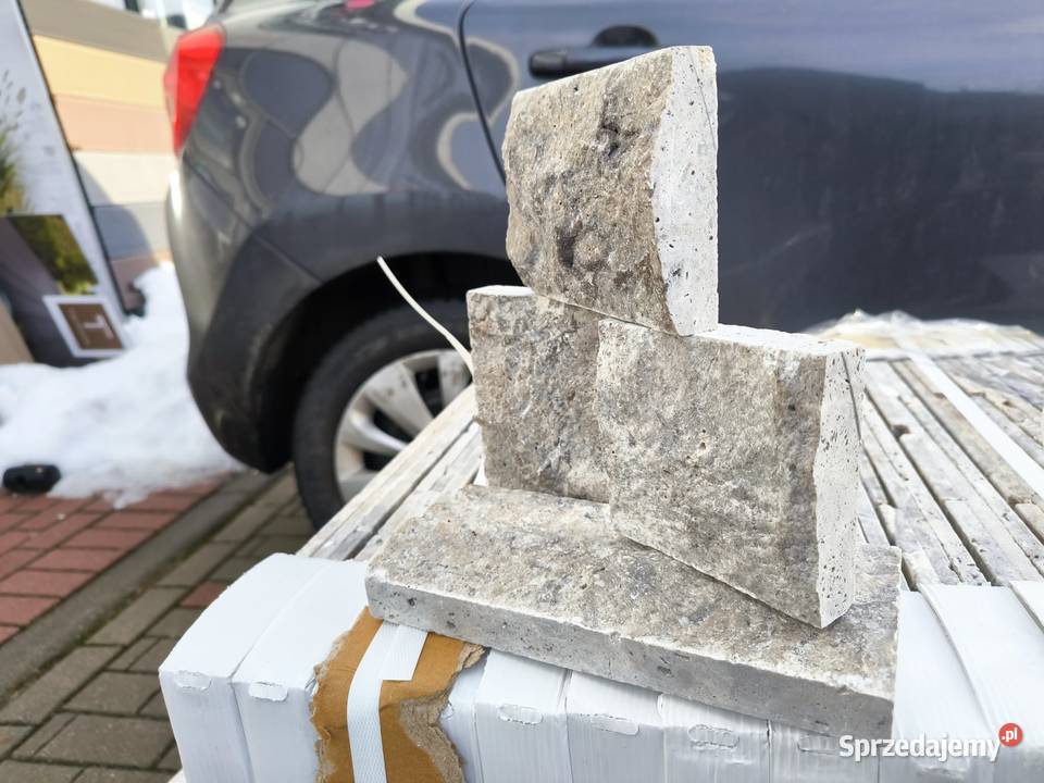 Płytki Trawertyn Light łupany FL4010x10x1723 Płytki elewacyjne