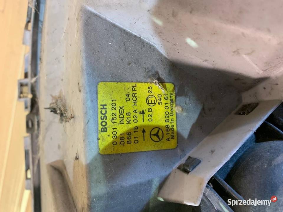 Lampa lewa przód mercedes a klasa w168 sprzedam