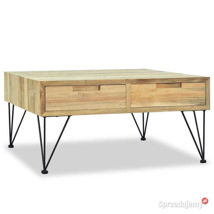 Stolik kawowy 80 x 80 x 40 lite drewno tekowe