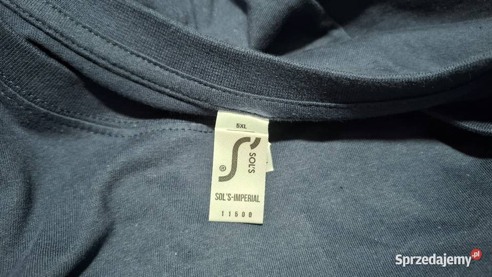 Koszulka krótki rękaw Tshirt granatowa Amazon Rozmiar 4XL Czeladź