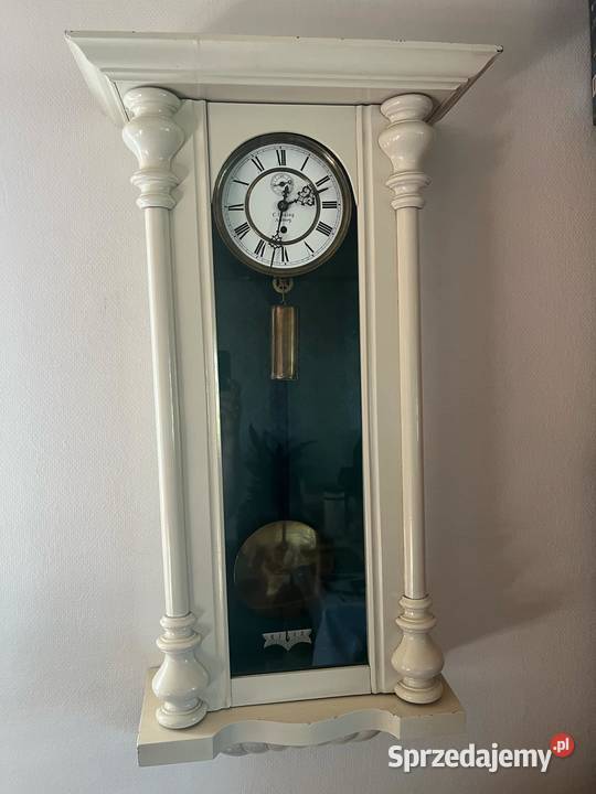 biały zegar GB Antyki Szczecinek