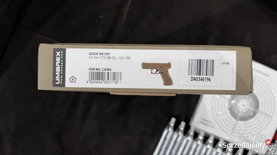 Glock 19x Coyote Co2 446mm umarex 1500 kulek 20 Sporty strzeleckie i myślistwo Warszawa sprzedam