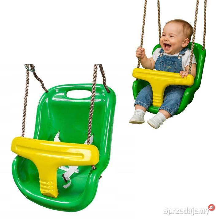 huśtawka kubełkowa Fun limonkowożółty