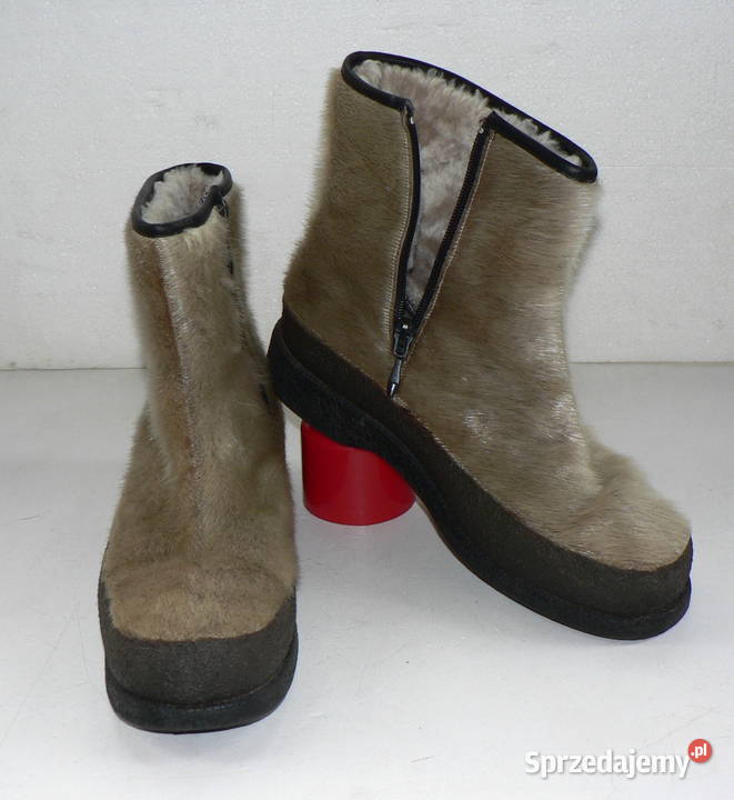 botki z futra morsa ocieplane natwełną 385 Łódź