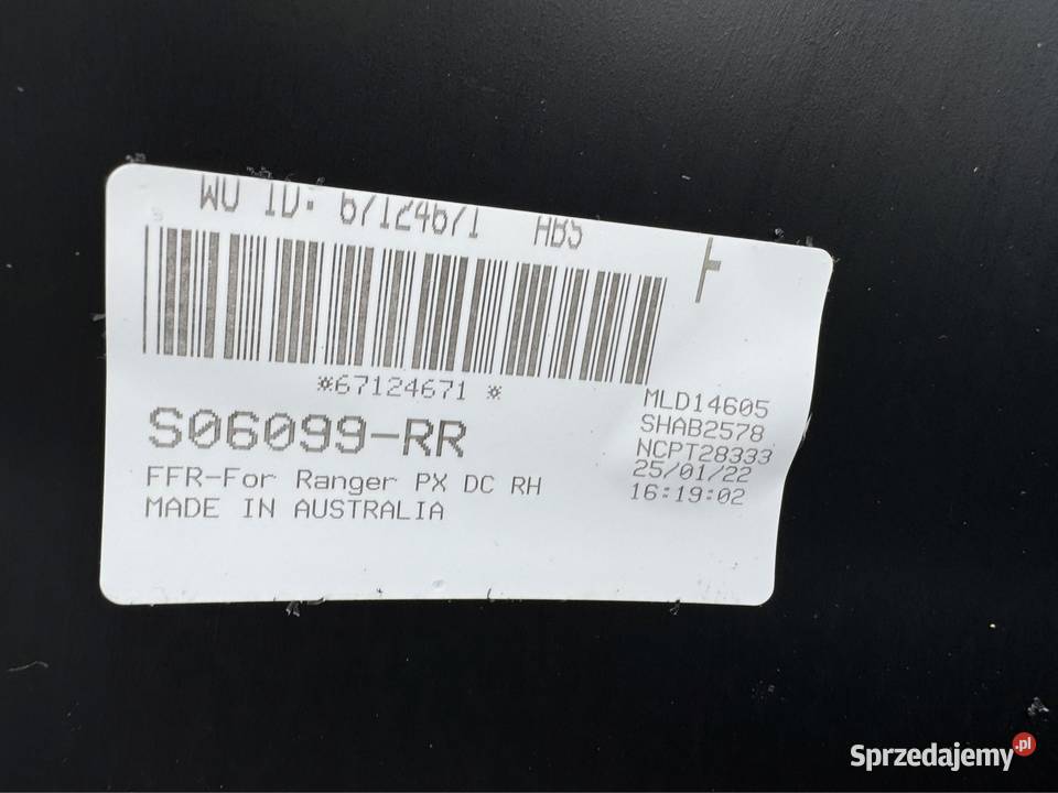 Listwa błotnika tył prawa rh Ford ranger V 5 Sieraków