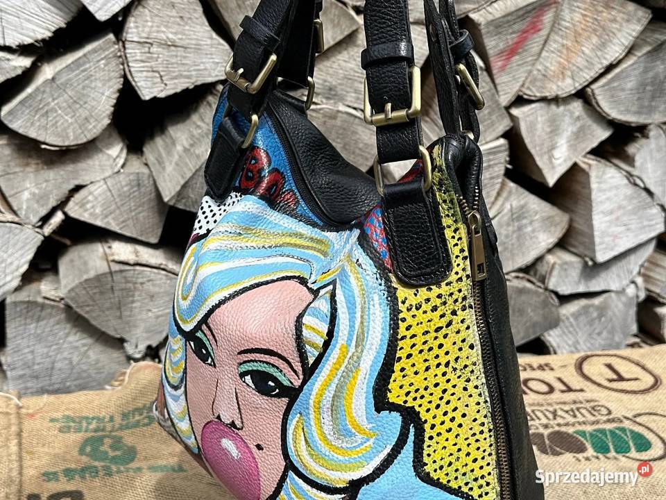 Torebka na ramię do ręki Ręcznie malowana Hand mazowieckie Warszawa